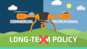 Cartoon of Orange Drone Flying