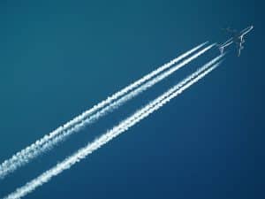 Aeroplane Flying Through Sky