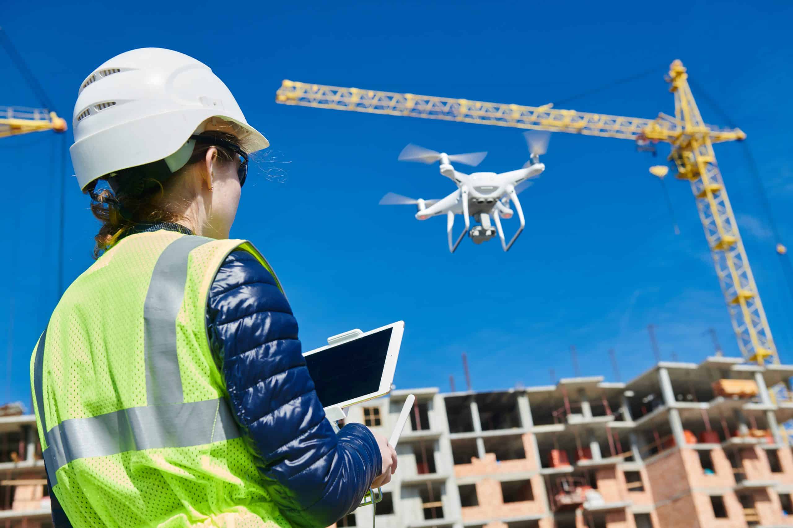 Drone Inspector Inspecting Construction Site Coverdrone Canada