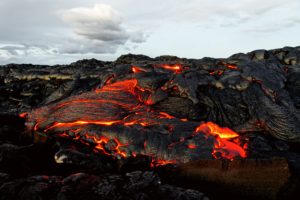 Volcano Pouring Lava