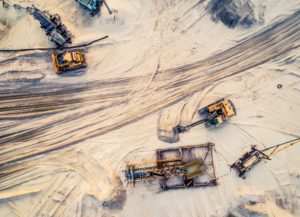 Aerial Image Of Mining Machinery