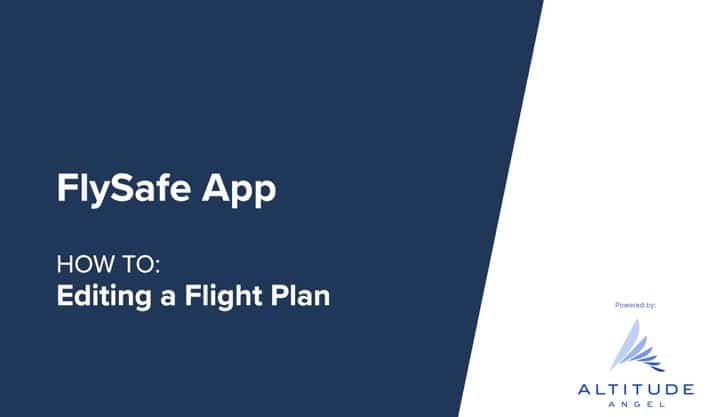 Editing a flight plan