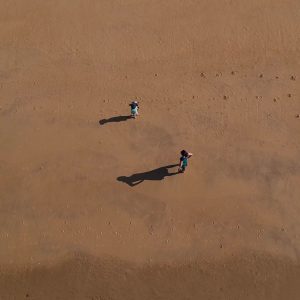 Woman and Child on Beach