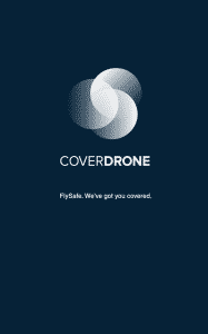 Coverdrone Logo Blue Background