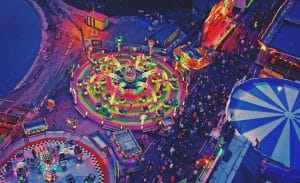 Aerial Photo of Bright Fairground