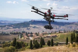 Drone Flying Above Tuscany
