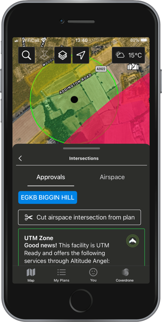 Intersecting flight plan