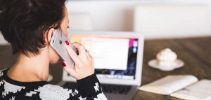 Woman Speaking on Phone