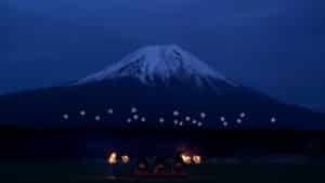 SKYMAGIC's first drone light show at Mount Fuji, Japan