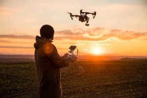 Drone Operator at Sunset