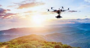 Drone Flying Over Mountains