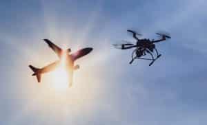 Drone and Aeroplane