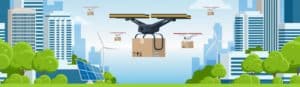 Drone delivery graphic