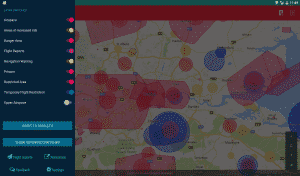 Screenshot of Coverdrone Flysafe App