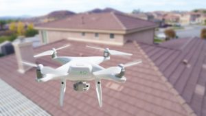 Drone Inspecting Roof