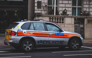Police Car Parked on Road