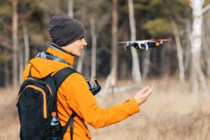 Pilot Controlling Quadcopter