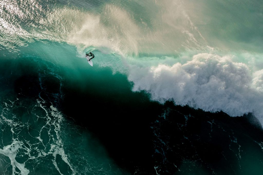 Surfer on waves