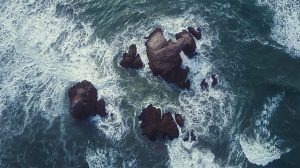 Aerial Shot Sea and Rocks