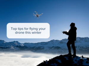 Winter drone flying