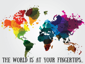 Abstract Colourful Worldwide Map