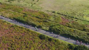 Aerial Shot Cycle Race