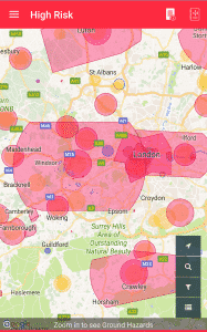 Screenshot of High Risk Map