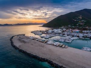 Aerial Photo of Boat Port