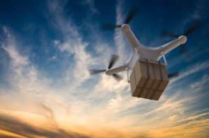 Drone Delivering Package