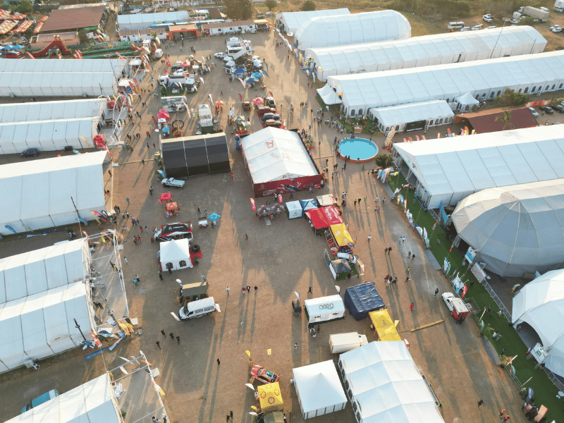Aerial photo of an event taken by a drone