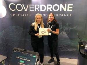 Jess and Ada with the Coverdrone DJI Mini 2 Fly More Combo DroneX Giveaway Prize