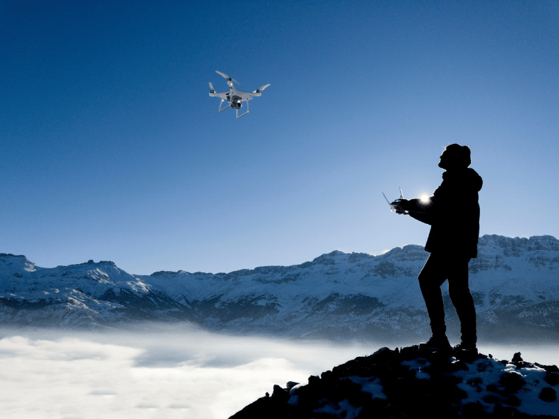 Can you fly a drone shop in snow