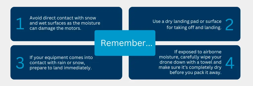 Airborne moisture tips