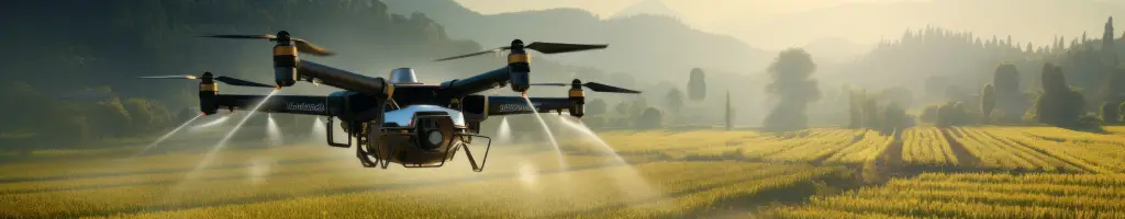 Drop crop spraying