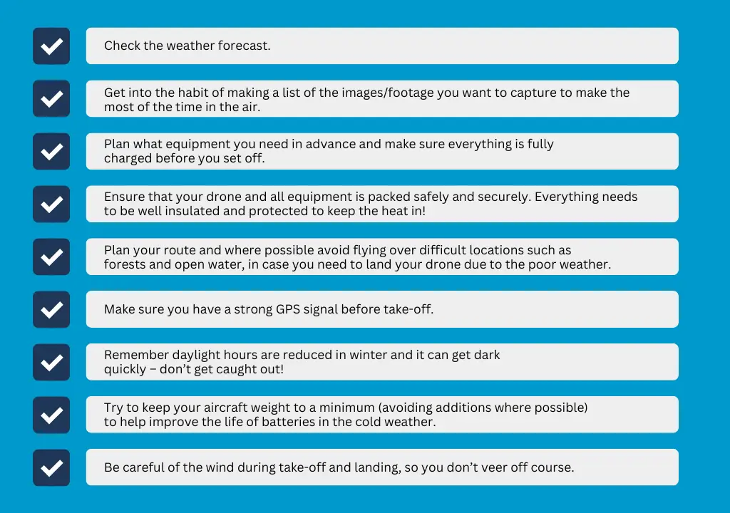 Preparation checklist