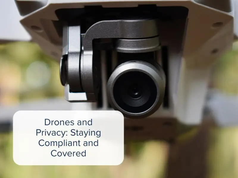 a close up of a drone camera,, representing the need to be aware of privacy risks