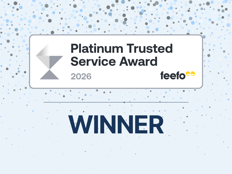 Feefo Platinum Trusted Service Award 2026 - Winner