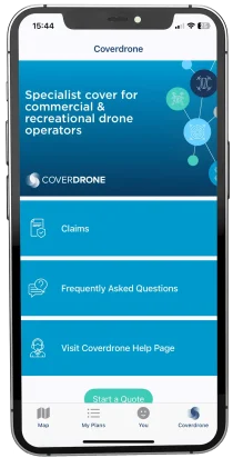 Coverdrone FlySafe App - Start a Quote